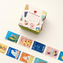 Load image into Gallery viewer, W1246 - The Little Red House - Animals with Foods Stamp Washi