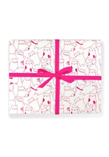 Girl of All Work - What is it about Cats? Gift Wrap (Single Sheet)