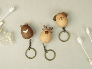 Lucky Animals Key Rack & Keychains (Wooden)