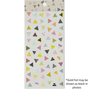S1087 - Triangles Pink (Gold Foil)