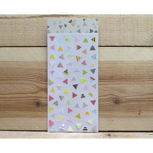 S1087 - Triangles Pink (Gold Foil)