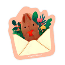Load image into Gallery viewer, F1084 - The Little Red House - Brown Bunny Mail Vinyl Sticker